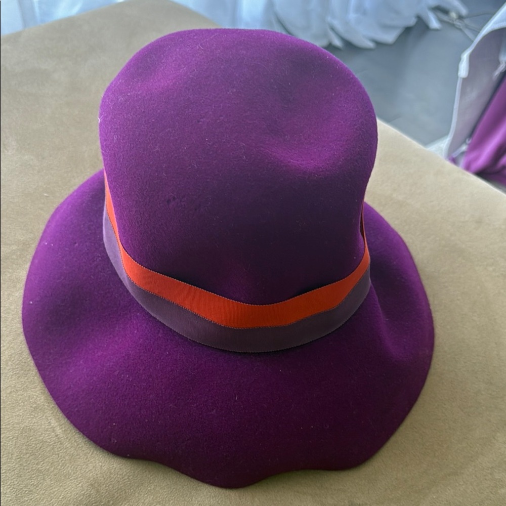 Elegant Vintage Purple and Orange Women's Hat